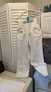 Old Navy Maternity Full Panel Straight Leg White Jeans size 6 - Picture 1 of 3