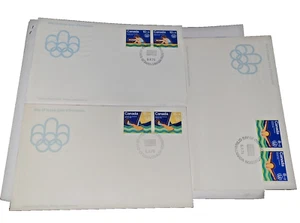 Day Of Issue Stamp 1976 Olympics Set Canada Post Commemorative - Picture 1 of 3