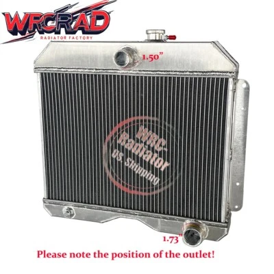 Aluminum Radiator For 1949-1964 60 Jeep Truck Willys Chevy Engine Swap 2.2L 3.7L - Image 1 of 4