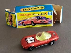 MATCHBOX SUPERFAST DRAGUAR AVEC BOITE D'ORIGINE réf 36 vintage - Foto 1 di 18