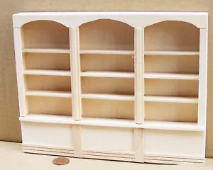 Dolls House Natural Finish Wooden Triple Shelf Unit 1:12 Scale Tumdee Shop 060 - Picture 1 of 8