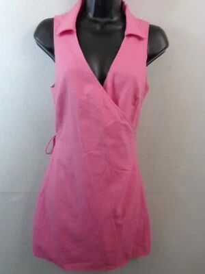Lelis Collection Dress Women's S Pink Linen Blend Sleeveless Wrap New With Tags - Image 1 of 4