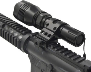 2x Tactical 45 Degree Offset 1" Flashlight Picatinny Light Laser Mount - Picture 1 of 6