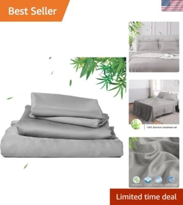 Bamboo Rayon Sheets Set King Cooling Luxury Soft Breathable 16" Deep Pocket - Picture 1 of 11