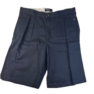 Polo by Ralph Lauren Boys' The Andrew Blue Tailored Shorts Pleats Navy Size 18 - Picture 1 of 5