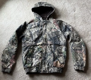 Mossy Oak Break Up Camo Jacket Youth XL 14-16 Country Hunting Insulated Hooded - Picture 1 of 18