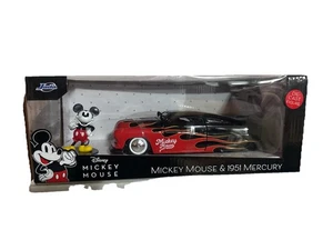 1951 MERCURY COUPE & MICKEY MOUSE DIECAST FIGURE "DISNEY" 1/24 BY JADA 36272 - Picture 1 of 1