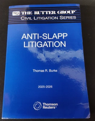 Anti-Slapp Litigation by Thomas R. Burke 2025-2026 - Image 1 of 4