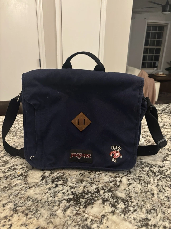 Bolso de hombro mensajero para computadora portátil y tableta Jansport con UW Bucky Badger Foto 1 de 3