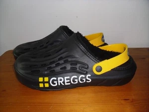 Greggs Crocs Limited Edition Black Fur-Lined Men's UK SIze 11 BNWOB - Picture 1 of 9