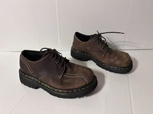 Dr Martens Brown Leather Oxford Shoes Men Size 7 - Picture 1 of 9