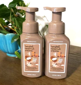 Lot 2 ❤️ Bath & Body Works ❤️ Gentle Foaming Hand Soap Set TOASTED COCONUT CREME - Picture 1 of 2