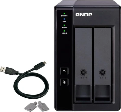 QNAP TR-002 EXTERNAL RAID 2-BAY HDD 12TB (2x6TB) USB-C 3.2 Gen 2 (10 Gb/s) - Immagine 1 di 4