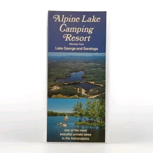 Alpine Lake Camping Lake George NY Campground Vintage Reiseprospekt - Bild 1 von 4