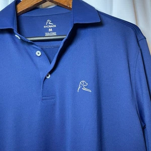 Rhoback Polo Mens Size Medium Blue Long Sleeve - Picture 1 of 8