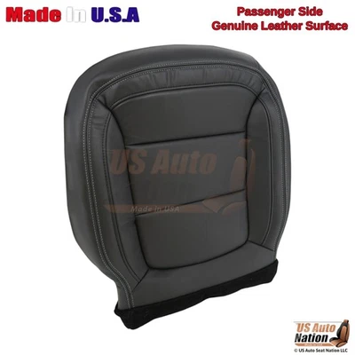 Cubierta inferior de pasajero de cuero genuino 13-15 para Chevy Malibu negra con punta blanca Foto 1 de 4