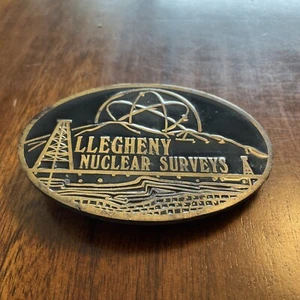 Vintage Allegany Nuclear Survey Belt Buckle - Picture 1 of 12