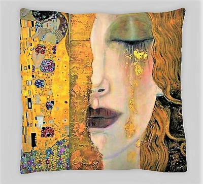 Gustav Klimt Style  Freya Double Sided Cushion Covers 45cm x 45cm (18X18) - Image 1 of 2