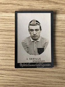 J. Saville - Stockport - OGDENS GUINEA GOLDS-FOOTBALLERS BASE M 1899 - Foto 1 di 2