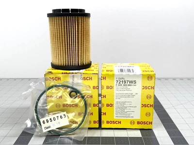 2 x Elemento de filtro de aceite de motor Bosch genuino (NOS) 72197WS Audi VW Eurovan OE Foto 1 de 4