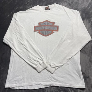 Harley Davidson 1999 Vintage White Long Sleeve Print T-Shirt - Picture 1 of 6