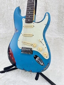Spot stock ST Blue Old Irregular Customized chibson Electric Guitar Us Warehouse - Picture 1 of 14
