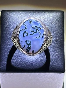 Herren 950 Silber Ring Jemen Aqeeq Achat Luxus Schmuck Geschenk عقيق يمني صياغة الأش - Bild 1 von 22