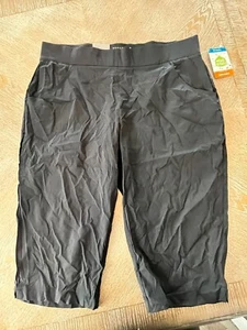 "Pantalones capri Columbia Omni Advanced Repellency negros cintura XL 38"" entrepierna 18"" nuevos con etiquetas" - Imagen 1 de 7