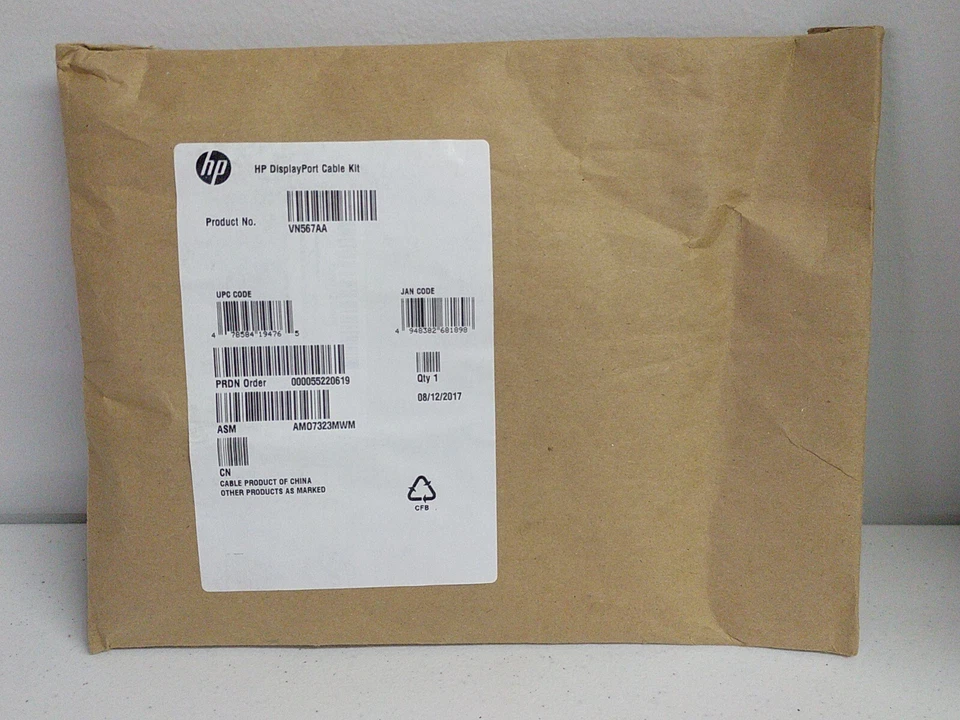 NEW Genuine HP 6' Display Port LCD Monitor Cable VN567AA  487342-001 DisplayPort - Image 1 of 1