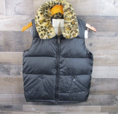 Chaleco acolchado Ralph Lauren Denim & Supply para mujer pequeño plumón cremallera completa cuello de leopardo Foto 1 de 4