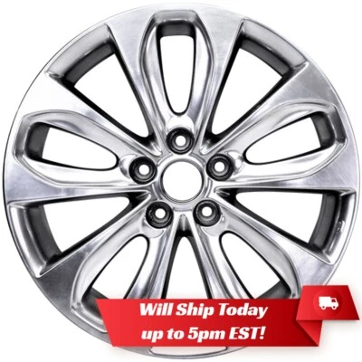New 18" Hyper Silver Alloy Wheel Rim for 2011 2012 2013 2014 Hyundai Sonata - Image 1 of 4