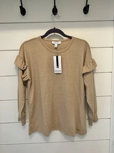 Nine West Beige Blouse Women’s Sz: M orig $69 NEW NWT - Picture 1 of 5