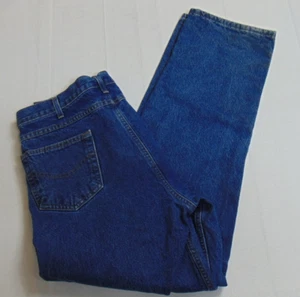 Carhartt Flannel Lined Jeans Mens 38x34 Blue Denim Pants Relaxed Fit B172 DST - Picture 1 of 21