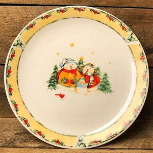 Target Home Weihnachten Debbie Hron Schneemänner und Vogel Salatteller - Bild 1 von 2