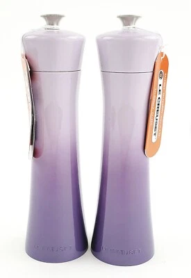 Nuevo Hermoso Juego de Molinillo de Sal y Pimienta Le Creuset 8" Campana Azul Púrpura (Provenza) Foto 1 de 3