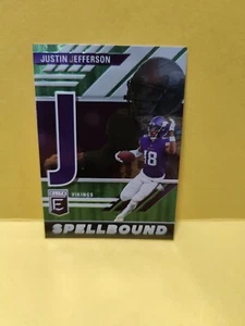 2023 Donruss Elite Justin Jefferson Spellbound "J" Green #SB-JJ1 Insert Vikings - Picture 1 of 2