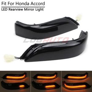 For Honda Accord 2008-2013 Smoke LED Side Mirror Light Dynamic Turn Signal Lamp - Picture 1 of 12