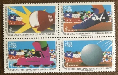 Chile Stamps 1175  Summer Olympics In Atlanta Block Mint Never Hinged 1996 - Image 1 of 3