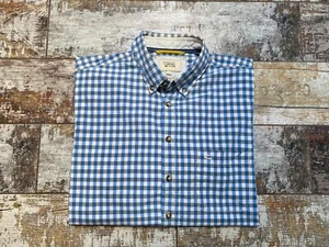 Camel Active Men's Checked Blue Long Sleeve Shirt Size L - Picture 1 of 6