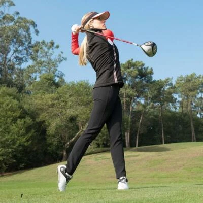 NWT GOLFINO Ladies PT RED PRINTED TROUSERS SLIM FIT 3360325 890 Black 2 4 12 NEW