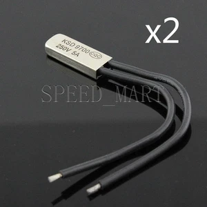 2 Pezzi KSD9700 Interruttore Temperatura Bimetallico Controllo Termostato 100°C N.O. 250V 5A - Foto 1 di 5