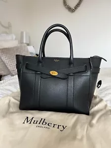 Mulberry Small Zipped Bayswater Black Leather Amazing Condition - Picture 1 of 7