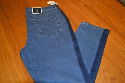 New Charter Club Woman Trim Skinny Leg Bristol Ankle Jean  2 Tone Blue Size 16 - Image 1 of 4