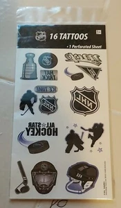 NHL Tatuajes Temporales Cara Cuerpo Hockey Deportes Fan Nuevo - Imagen 1 de 2