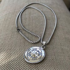 Stone 1sland style Compass necklace 