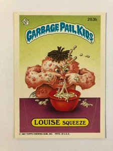 Topps 1987 Garbage Pail Kids Trading Card # 253b Louise Squeeze - Picture 1 of 2