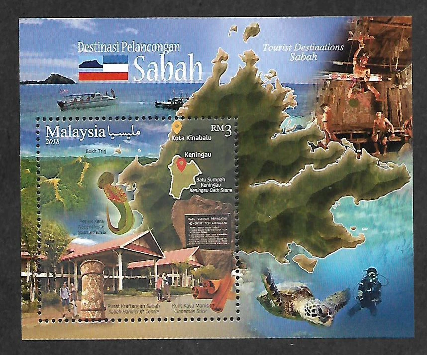 Malaysia 2018 Sabah Tourist Destinations ~ M/S Mint - Image 1 of 1