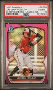 2023 BOWMAN CHROME JACKSON HOLLIDAY FUCHSIA REFRACTOR 99/199 PSA 10 🔥🔥🔥