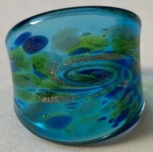 Unikat - Glasring Aquamarine Größe 56 ( NEU ) - Bild 1 von 7