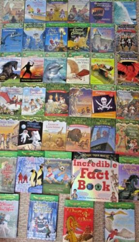 Huge Lot Of 45 Magic Tree House Merlin Missions chapter Books + Research Guides